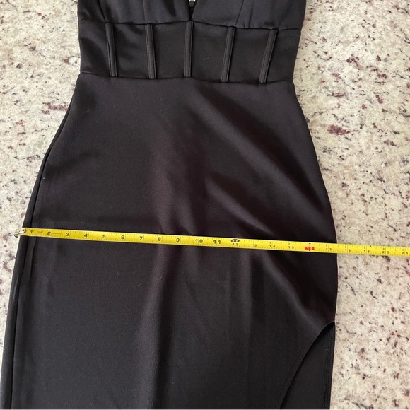 Windsor Wanda Formal Corset Crepe Dress Size Small High Slit Formal Bodycon Maxi - Picture 11 of 13